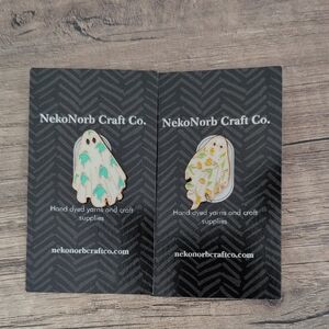 Bundle: Set Of 2 Enamel Ghost Pins